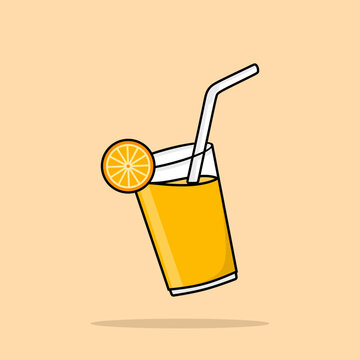 recommend clip art: Orange Juice Cartoon Vector Icon Illustration. Drink Beverage Icon Concept Isolated Premium Vector. Flat Cartoon Style