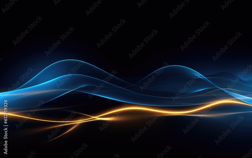 Aufkleber abstract waving particle technology background design. abstract wave moving dots flow particles, hi-