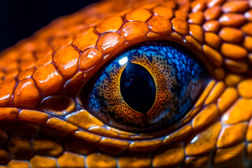 Fototapeta premium Macro image of a cobras eye professional photograph