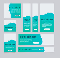 Dental clinic promotional web banner design template. Vector flyer with text space. Advertising placard with customized copyspace. Promotional printable poster for advertising. Graphic layout