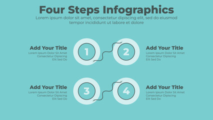 Fototapeta na wymiar Circle infographic with 4 steps or options business template for presentation