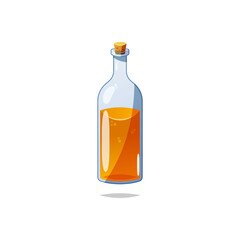 Bottle of beer vector isolated on white background.