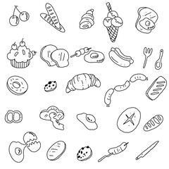 Bread thin line icons set. Bakery collection of simple outline