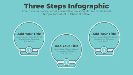 infographics template business concept with 3 step
