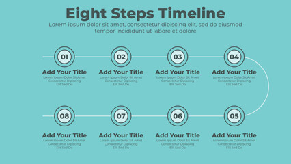 Infographic template for business timeline presentation