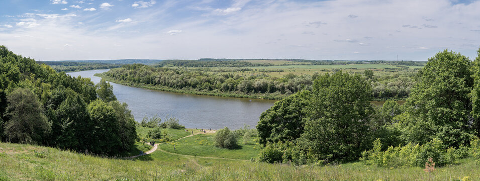 High resolution Panorama of Polenovo near Oka river. 2023 June