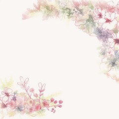 Obraz na płótnie Canvas Flowers with copy space. Beautiful flowers wallpaper background with copy space. Generative AI.
