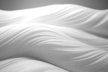 Abstract fluid white background with twisted white shapes. Generative AI