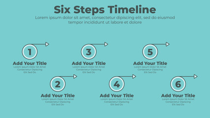 Business infographic design elements and flowchart steps