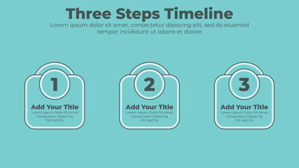 Flowchart infographic with 3 steps or options business template for presentation