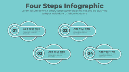 Business infographic template with 4 steps or options for presentation