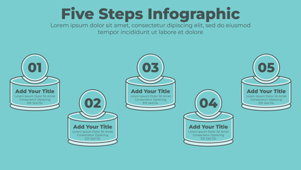 infographics template business concept with 5 step
