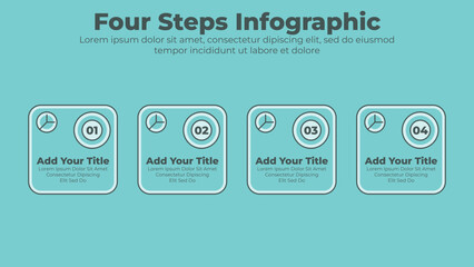 Infographic elements with 4 steps