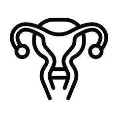 uterus line icon illustration vector graphic