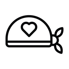 bandana line icon illustration vector graphic
