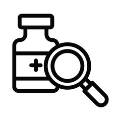 medical research line icon illustration vector graphic