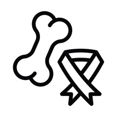 bone cancer line icon illustration vector graphic