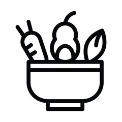 healthy food line icon illustration vector graphic