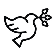 dove line icon illustration vector graphic