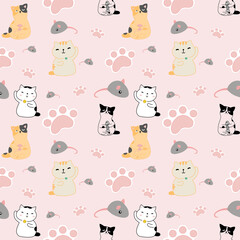 Obraz premium Fat cat looks cute and funny