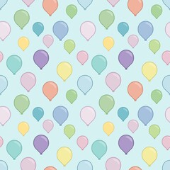 Seam less primitive background with party balloon