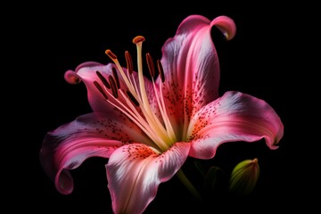 Pink lilly petal. Generate Ai