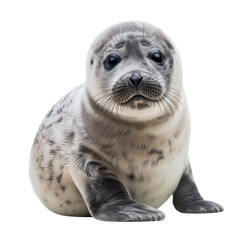 seal looking isolated on white