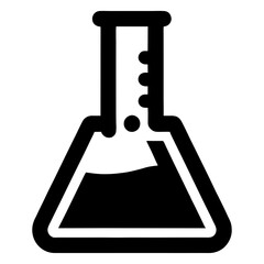 Science, bottle, experiment, experimental, icon ,vector, black, symbol, pictogram, laboratory, chemistry