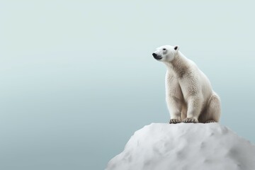 Obraz na płótnie Canvas Polar bear day. Generate Ai