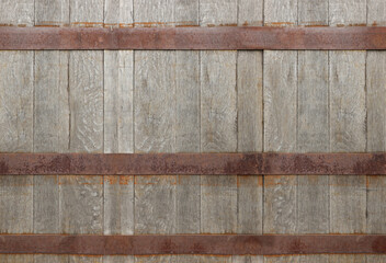 Texture of wooden barrel as background, closeup