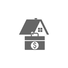 Working at home icon isolated on transparent background