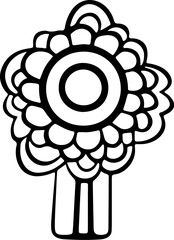 Simple Minimalist Flower outline, Line art hand drawn, Flower line art, minimalist simple floral