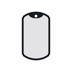 Key holder template, isolated on white background. Badge clipart.