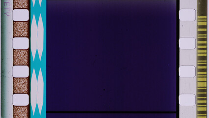 Purple Film Frame Overlay Element