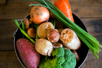 野菜いっぱいフライパン