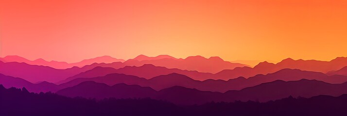 Naklejka na ściany i meble Serenade of Dusk: A Sunset Gradient Evoked by Generative AI
