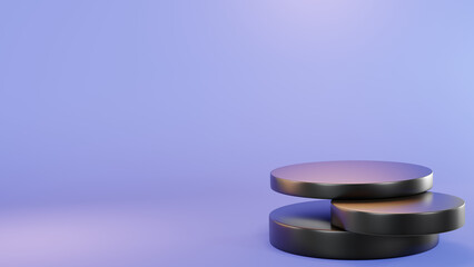 studio lighting product showcase purple background