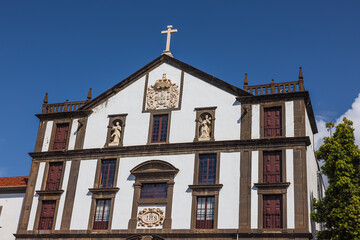 The upper part of the Church of Saint John the Evangelist in the city center of Funchal