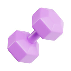 3d dumbbell, 3d render icon illustration, transparent background, fitness and gym - obrazy, fototapety, plakaty