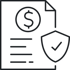 Document security line icon