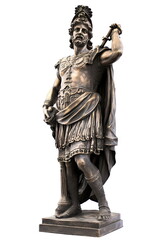 antique Apollo Belvedere statue on white background