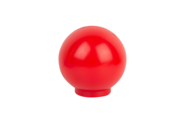red round button isolated from background
