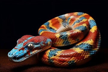 close up of a python. 