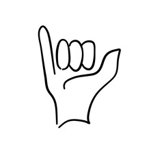Fototapeta na wymiar Hand gestures line icon