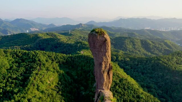 Aerial photo of Qinghammer Peak National Forest Park in Chengde City
