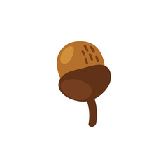 Quotes apostrophe comma quotation font of Thanksgiving day, acorn fruit. Vector typographic punctuation comma stop mark, autumn acorn nut