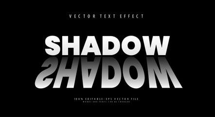 Minimalist shadow typography, vector text effect.