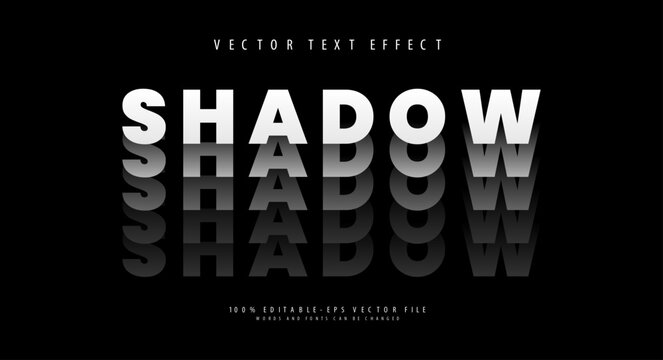 Multiple shadow editable vector text style effect.