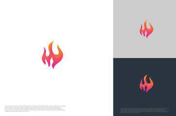 modern fire flame burn logo concept. Vector illustration