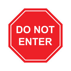 do not enter sign icon vector
